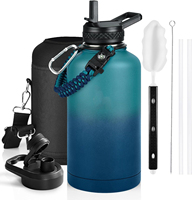 Bouteille d'eau isotherme CHUFENG anti-fuite sans BPA, 64 oz (demi-gallon), avec poignée en paracorde