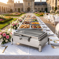 Chauffe-Plats Professionnel Royal Louis 9L en Acier Inoxydable à Base Cylindrique pour Buffets et Hôtels – Vente en Gros