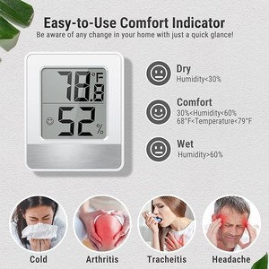 Tp49 kỹ thuật số ẩm kế trong nhà độ ẩm mét Mini ẩm kế Nhiệt kế với nhiệt độ và độ ẩm Màn hình phòng Nhiệt kế - Product Image 3