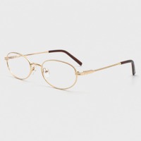 Monture de lunettes en métal, montures optiques rondes, vente en gros, monture de lunettes de vue, branches noires, logo personnalisé