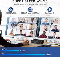 Komputer Mini Kontrol Industri Core I5-1235U 2xRS232 COM HD VGA Workstation Kantor Bisnis Tanpa Kipas Mini PC Desktop