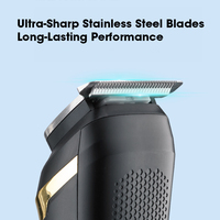 Kit de tondeuse à cheveux 2-en-1 Lanumi HC-0293, lames ultra-résistantes en acier inoxydable, charge rapide USB 1200 mAh, 6000 tr/min, autonomie de 180 minutes, pour homme