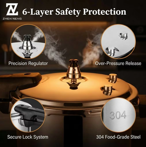 Casserole à pression en acier inoxydable de qualité supérieure de la marque Zhenneng |   Casserole de cuisine de qualité alimentaire, épaisseur 1,2 mm, poli miroir, testée LFGB - Product Image 3