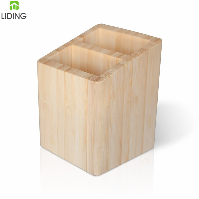 Bamboo Pen Holder, Wood Pen Organizer, Desk Pencil Holders
