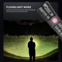 Lampe torche tactique LED rechargeable par USB QXMOVING, super lumineuse, très puissante, zoomable, étanche, en alliage d'aluminium