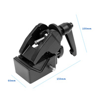 Penjepit Super Multifungsi untuk Kamera DSLR, Dudukan Aluminium untuk Canon Nikon Flash, Penyangga Tripod Studio Foto
