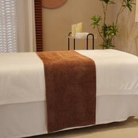 Couvre-lit décoratif orange pour table de massage, protection de literie, couvre-lit pour table de soin du visage