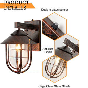 Lampe murale extérieure LED 3500K blanc chaud, étanche, en alliage d'aluminium, 110-240V, éclairage de jardin, montage en surface, dimmable, garantie 10 ans - Product Image 3