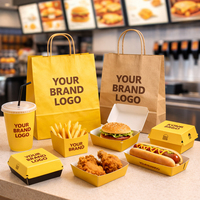 Emballage à emporter en kraft personnalisé pour les restaurants |   Sacs en papier personnalisés, boîtes alimentaires et gobelets HONPAK