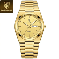 Relojes de Pulsera de Lujo para Hombre POEDAGAR 930, Relojes de Cuarzo con Correa de Acero Inoxidable, Resistentes al Agua, para Hombre