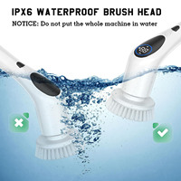 Nettoyeur électrique rotatif 9 en 1 sans fil avec commande vocale, brosse de nettoyage puissante pour salle de bain, baignoire, carrelage, sol, cuisine, fenêtre