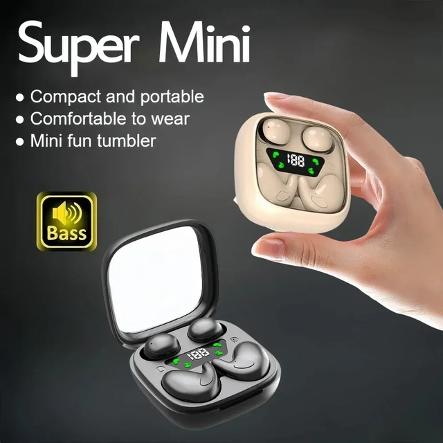 2026 New TWS Sleep MD38 Earphones Couples Mini Invisible Design Earbuds Waterproof Ipx4 Digital Display Earbuds Headphone