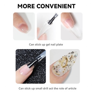 JTING Kit de Résine Adhésive Professionnelle Longue Durée pour Ongles, Colle Gel Personnalisable avec Étiquette Privée pour Ongles à Presser et Ongles en Flocons, avec Pinceau - Product Image 4