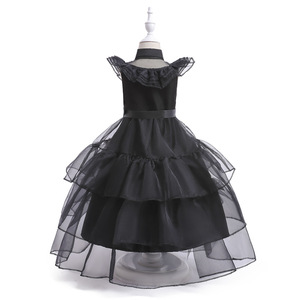 Disfraz de Princesa Gótica Oscura para Niñas, Disfraz de Tul Largo Negro Vintage para Halloween, Actuación en Escenario, Cosplay, Carnaval - Product Image 2