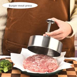 Presse à hamburgers en acier inoxydable, presse à galettes de viande robuste en acier inoxydable pour hamburgers de viande hachée - Product Image 2