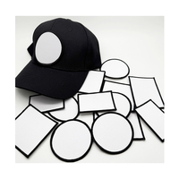 Patch en tissu à sublimation auto-adhésif avec bordure merrow pour personnaliser les images sur les chapeaux