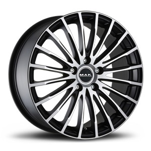 ล้ออัลลอย MAK F7570FAIB48P5IX Fatale น้ำแข็งสีดำ7 5J17 Et48 Cb56 5X100ดัชนีโหลด1 610 NADF099ได้รับการรับรอง AGG002 - Product Image 1