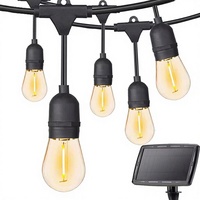 Guirlandes lumineuses solaires S14 G40, indice de protection IP55, forme de fleur, lumières suspendues pour jardin extérieur, cour, événements festifs et camping