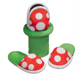 Chaussons <span class=keywords><strong>Mario</strong></span> Champignon Piranha Plant Chaussons d'intérieur d'hiver chauds en peluche Chaussons d'intérieur en polyester durable - Product Image 6
