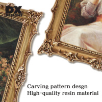 Cadre photo vintage baroque orné DX Designs 5x7 8x10 pouces, en résine or antique/noir, pour affichage mural et sur table