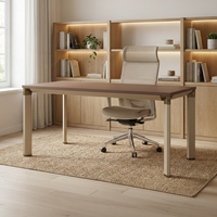 Table moderne de luxe sur mesure avec cadre photo et pieds chromés, utilisation hôtelière et commerciale, acier et chrome, taille personnalisée