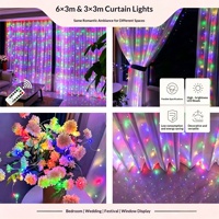 Guirlandes lumineuses LED en fil de cuivre de 6 x 3 mètres, prise 220V, télécommande à huit fonctions, ambiance de Noël, décoration de fête