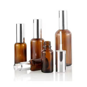 Botellas de Vidrio para Atomizador, Botellas de Vidrio para Emulsión Cosmética con Bomba de Presión y Tapa de Seguridad Dorada - Product Image 4