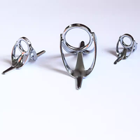 Accessoires de construction de canne à pêche bricolage en acier inoxydable Guide de ligne d'anneau en céramique pour la pêche en lac