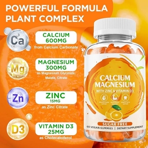 OEM علامة خاصة مكملات الكالسيوم والمغنيسيوم والزنك مع فيتامين D3 خالية من السكر لثوم الكالسيوم - Product Image 3