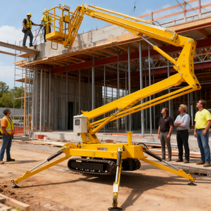 16m Portable Lifter Remorque Télescopique Remorque Remorquable Aérien Boom Lift Fourniture Cargo Plate-forme - Product Image 5