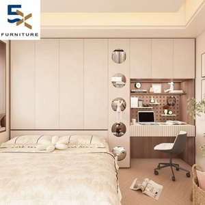 Letto a Soppalco Multifunzione in Legno Massello Moderno con Armadio ad Ante Scorrevoli <span class=keywords><strong>per</strong></span> Cameretta - Product Image 2