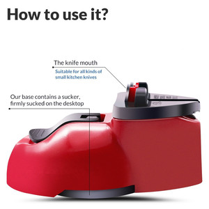 Afilador de cuchillos con ventosa de doble propósito con varilla de carburo de tungsteno y cerámica para cuchillos y tijeras - Product Image 2