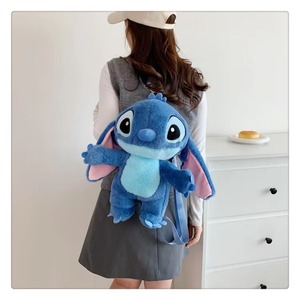 Bolso Bandolera de Peluche Multicolor con Diseño de Stitch, Gran Capacidad, para Niñas, Bolso de Hombro de Dibujos Animados, con Llavero de Peluche de Algodón PP - Product Image 4