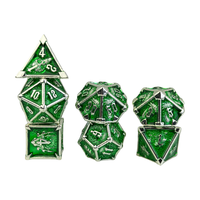 Ensemble de 7 dés polyédriques DND Dungeons & Dragons en métal moulé, écologiques et artisanaux, pour jeux de table – Vente directe usine