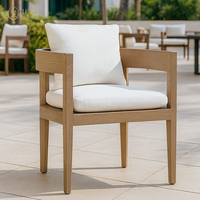 Ensemble de table et de chaises en teck moderne imperméable pour restaurant en plein air JEILI, meubles de dôme commerciaux pour hôtel, projet de villa en bord de mer