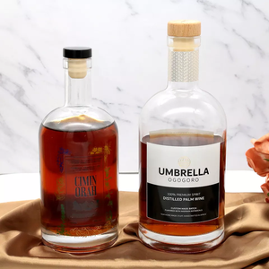 Bán Buôn Tùy Chỉnh 50Ml 100Ml 200Ml 500Ml 700Ml 750Ml Vodka Brandy Whiskey Chai Thủy Tinh Botellas De Vidrio - Product Image 3