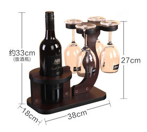 2020 yeni yaratıcı ahşap şarap rafı asılı şarap bardağı dekorasyon masa - Product Image 6