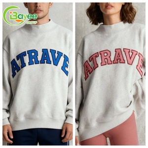 <span class=keywords><strong>Felpa</strong></span> con Collo Alto in <span class=keywords><strong>Cotone</strong></span> Pesante di Alta Qualità, Personalizzabile con Ricamo, Spalle Scese, Oversize, Felpe con Cappuccio da <span class=keywords><strong>Uomo</strong></span> - Product Image 3