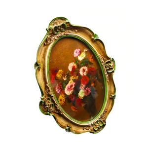 Classic European Style Resin Oval <strong>Photo</strong> Frame Velvet Back Side Opening Eco-Friendly Lightweight Home Decor Hanging Easy <strong>Photo</strong> - Product Image 1
