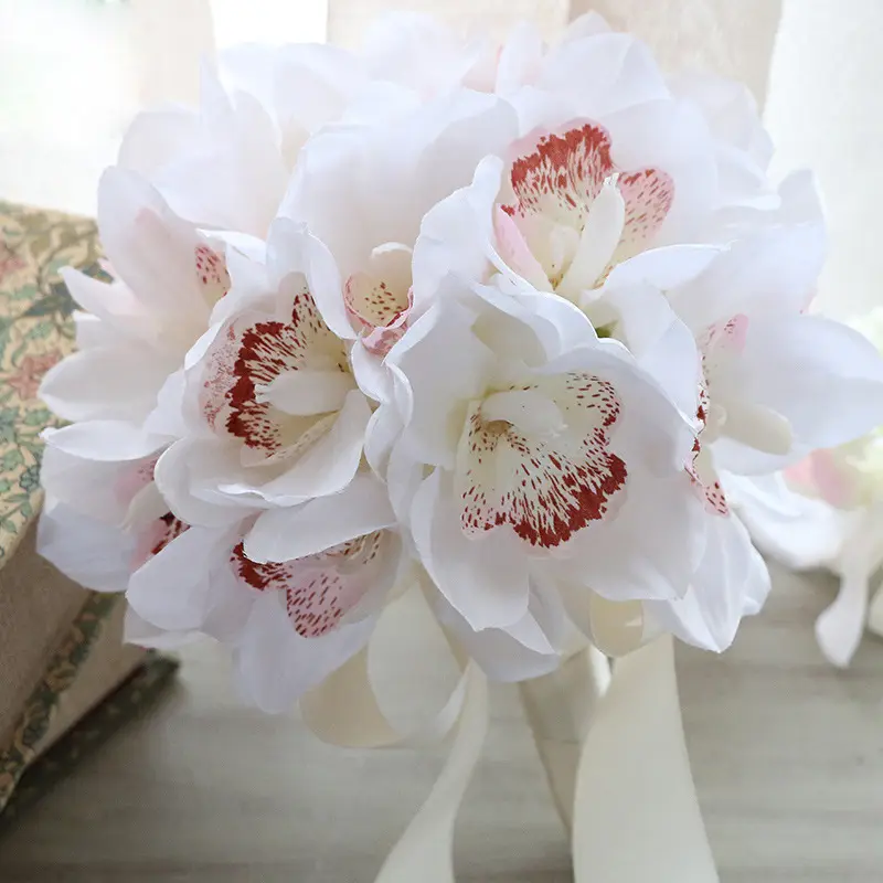 High simulation 6 head hand ins wind home living room decoration hand bouquet eternal flowers simulation flowers