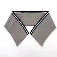 Garnitures en tricot côtelé à rayures anti-boulochage écologiques pour col pour faire des vêtements