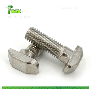 <strong>T</strong>-Head Square Neck <strong>Bolt</strong> DIN 186-1 Steel Assorted Titanium Plastic Aluminium Nylon Nickel Inch 1/4 Metric M6 - Product Image 1