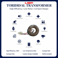 Transformateur toroïdal haute efficacité 50VA pour éclairage LED, entrée 230V, sortie 36V, monophasé, bobinage en cuivre OEM, transformateur en ferrite