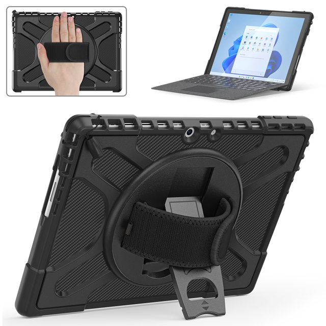 For Microsoft Surface Pro 11 10 9 8 7 6 5 4 Rugged Protective Case Reinforced Corners Case with Holder