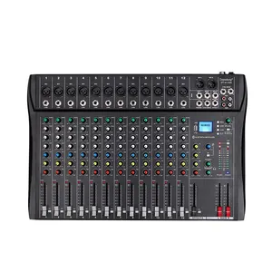 Depusheng DT12 Professional DJ mixing console with MP3 input 48V phantom power 12 channel audio mixer Free Shipping To The USA