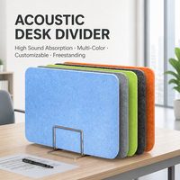 Panneaux de séparation acoustiques écologiques pour poste de travail, écran de confidentialité insonorisé en fibre de polyester pour bureau, salle de classe, centre d'appels