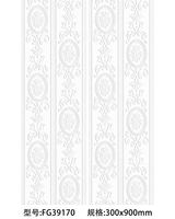 Carrelage en céramique 3D gaufré blanc 300x900mm, finition mate, résistant à l'usure, style rustique, pour murs et sols intérieurs, garantie 3 ans