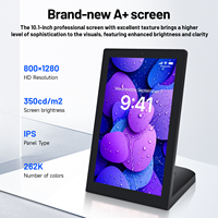 10.1 Inch Restaurant Ordering Kiosk Tablet Touch Screen Monitor NFC Tablet Pc Android 11 2+16GB Pos L Shape Tablets With Camera