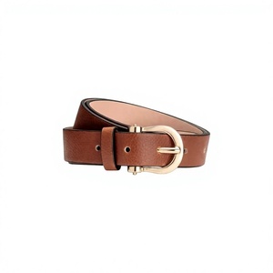 Ceinture décontractée unisexe en cuir de vachette avec boucle ardillon en acier, motif floral et tête de mort vintage, longueur 138 cm, marron, imperméable, largeur 3,8 cm, pour jeans et pantalons - Product Image 1