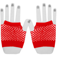 Gants courts d'été pour femmes et jeunes filles, couleur néon bonbon, à doigts complets, sans doigts ou à demi-doigts, sexy, en maille ajourée